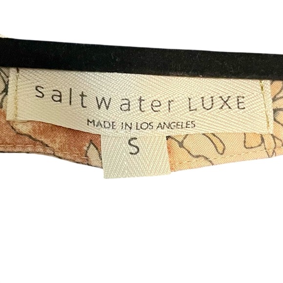 Saltwater LUXE Floral High Low Button down Open Back Midi Dress Sz S Made in USA - Picture 6 of 7